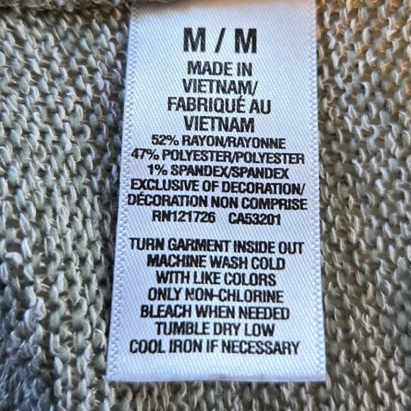 Aeropostale Womens Medium Green Hoodie Lightweight Open Knit Sweater - Picture 5 of 5